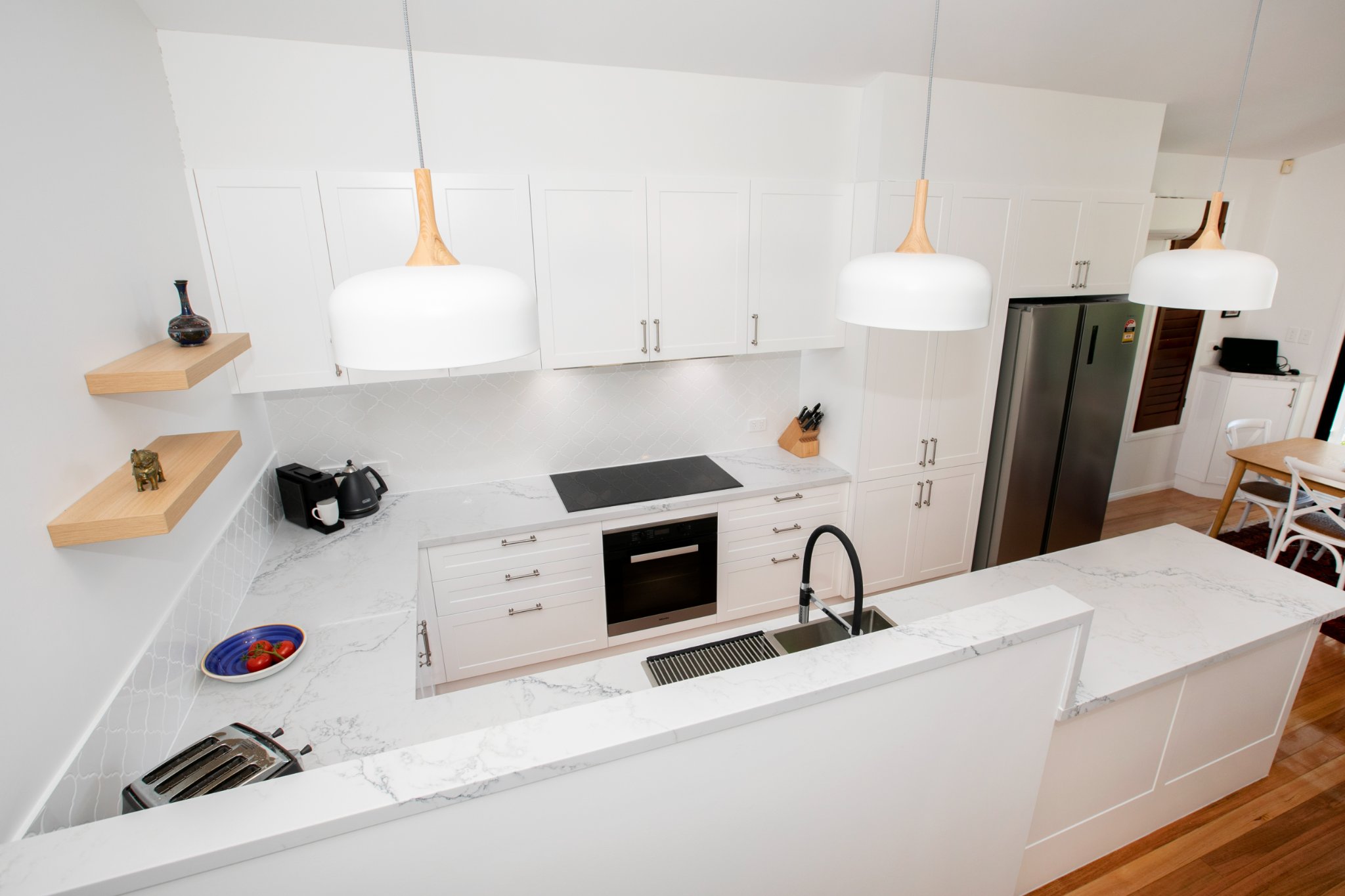 Hamptons U Shaped Kitchen renovation in Kelvin Grove by Modern Kitchens Northside Brisbane