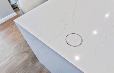 kitchen benchtop with pop up power points