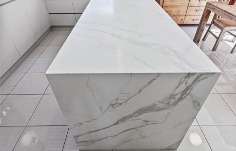 Engineered Stone Waterfall edge Elegance Meets Innovation project Engineered Stone Waterfall edge Elegance Meets Innovation project